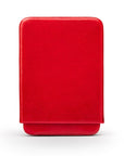 Pull apart business card holder, red, front