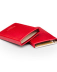 Pull apart business card holder, red, inside