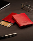 Pull apart business card holder, red, lifestyle