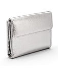 RFID leather purse, silver, coin purse