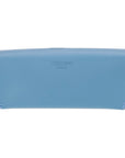 Leather glasses case, light blue, back