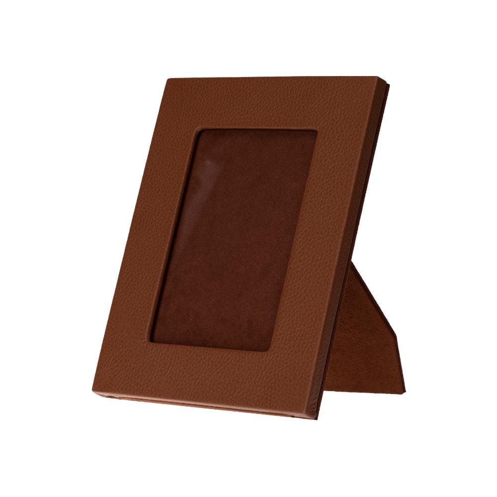 Luxury leather frame, tan, portrait