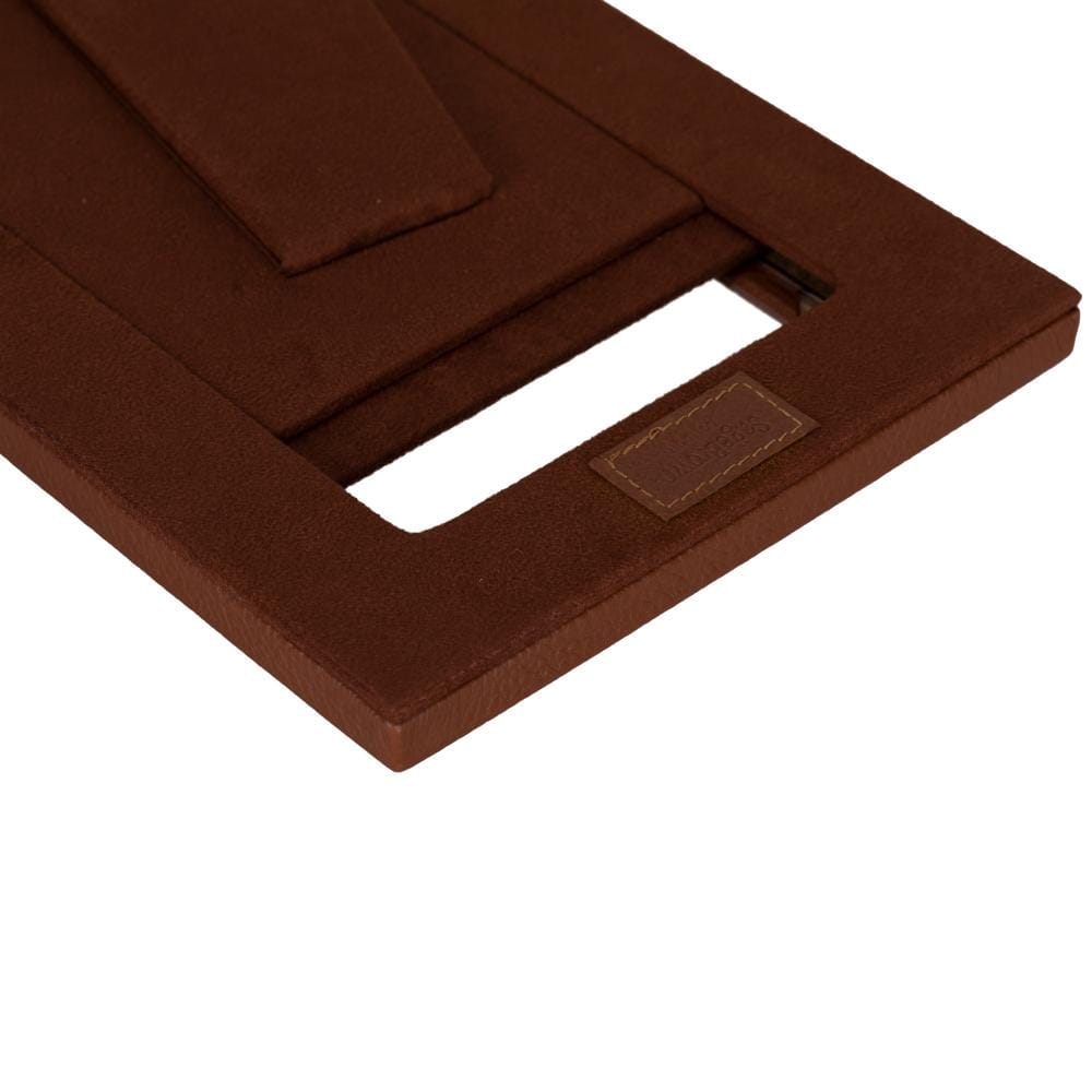 Luxury leather  frame, tan, back