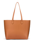Luxury Leather Tote Bag and Shopper, Tan, front
