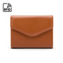 RFID Large leather purse with 15 CC, tan, front