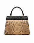 Python Sabrina bag, tan with black, back
