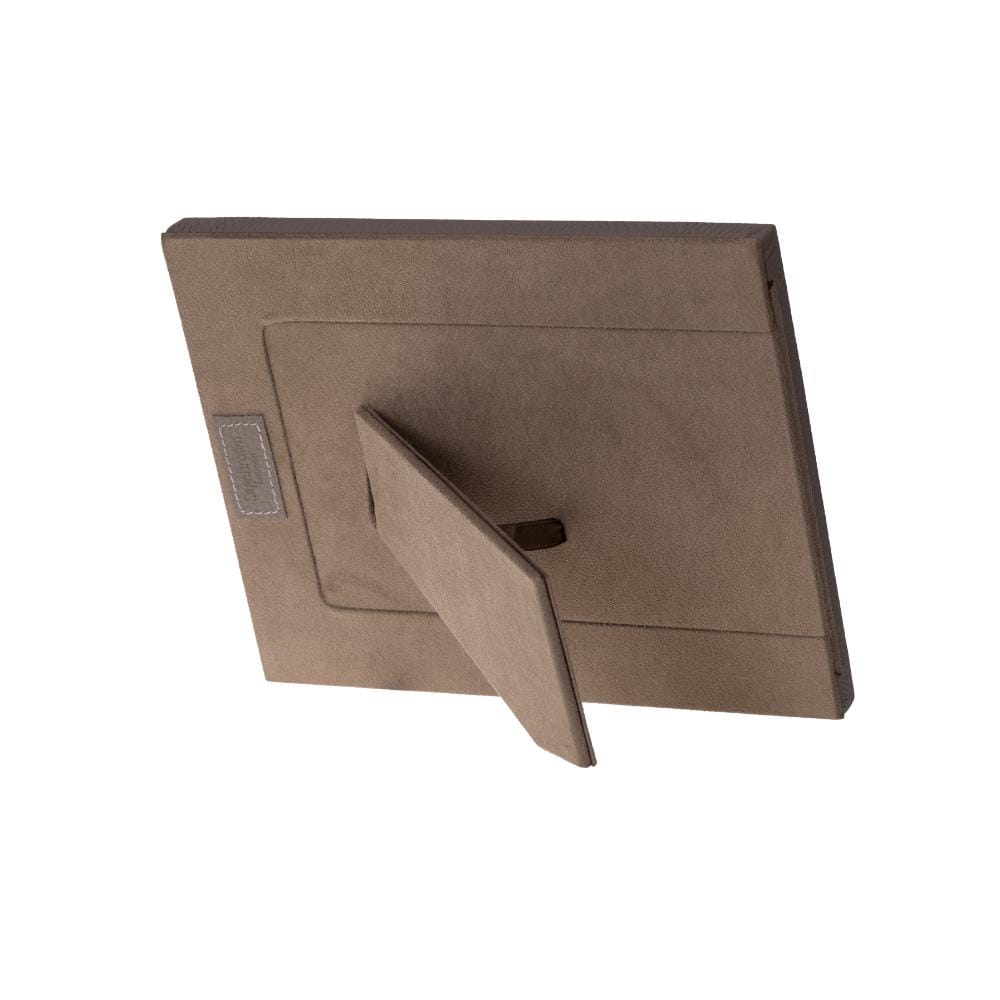 Luxury Leather Photo Frame, taupe, landscape back