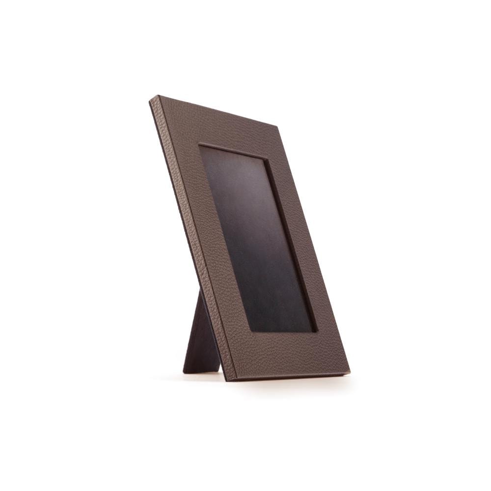 Luxury Leather Photo Frame, taupe, side