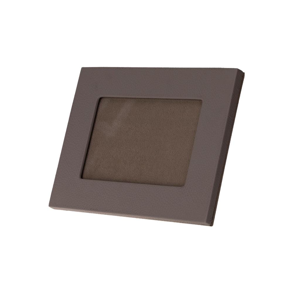 Luxury Leather Photo Frame, taupe, landscape view
