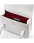 Mini music bag, white croc, inside