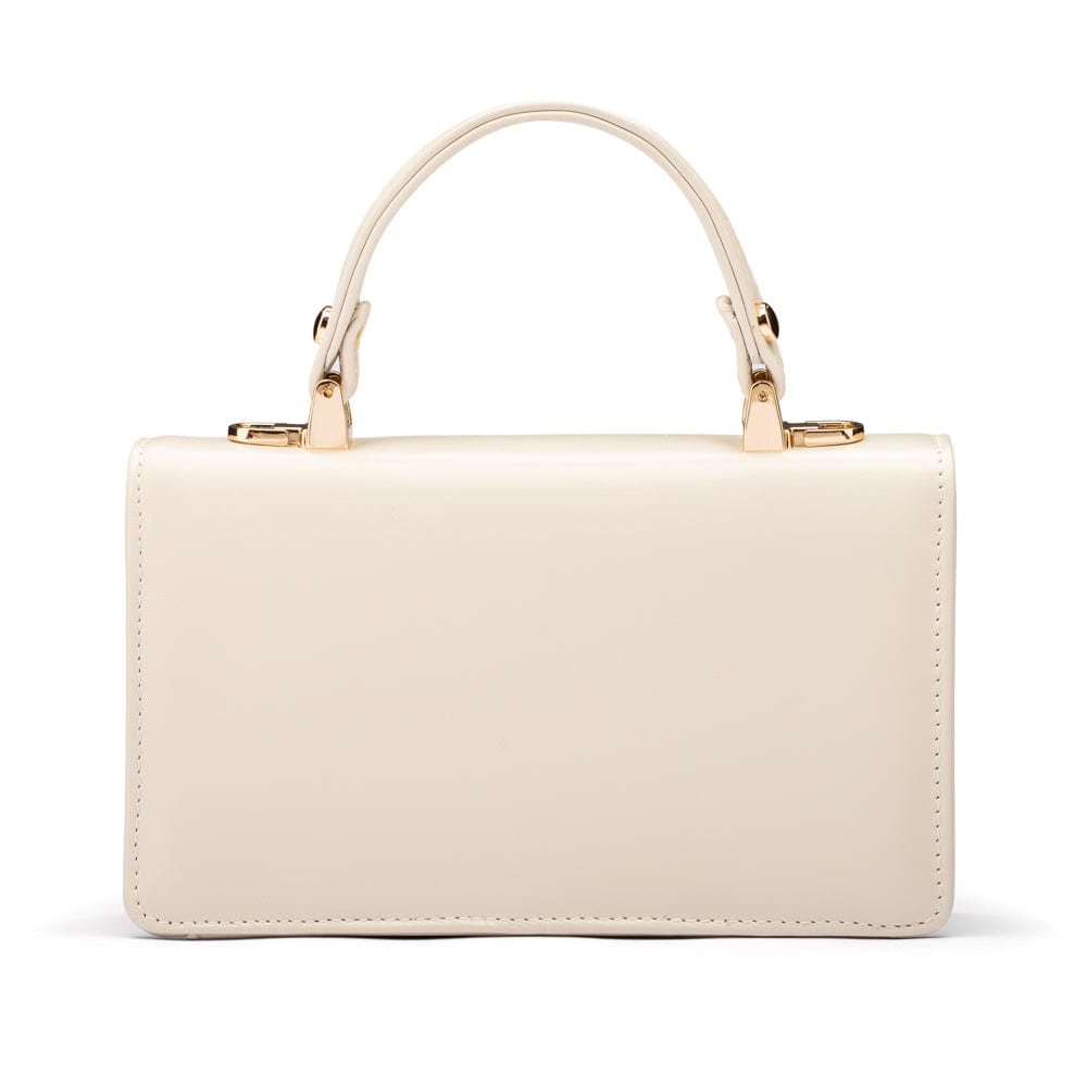 Maya top handle bag, white, back