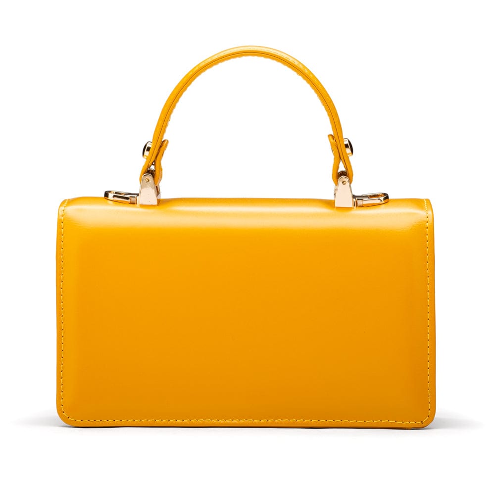 Maya top handle bag, yellow, back