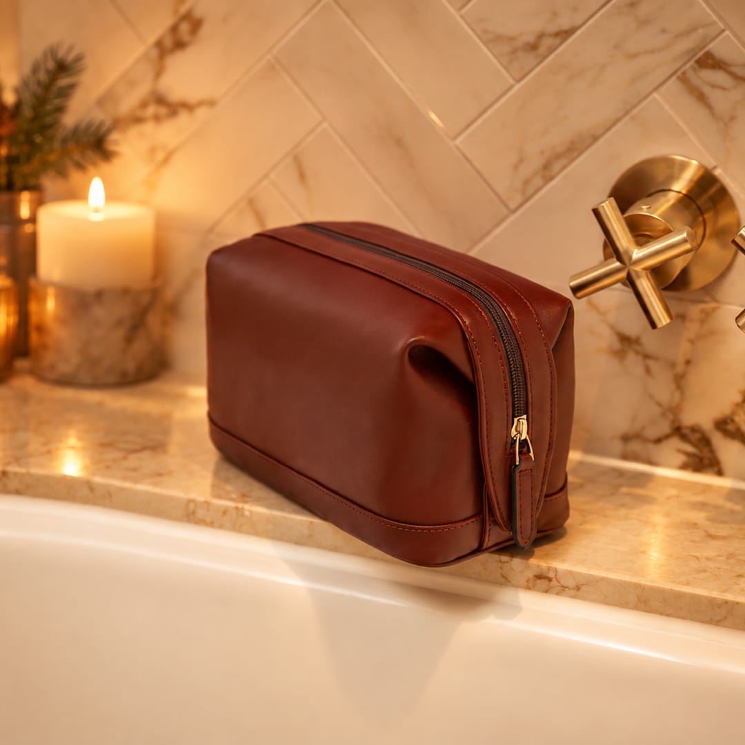 Leather Wash Bags