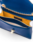 Small Envelope Shoulder Bag, Victoria - Cobalt Patent