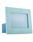 Leather photo frame, baby blue 8x6", landscape