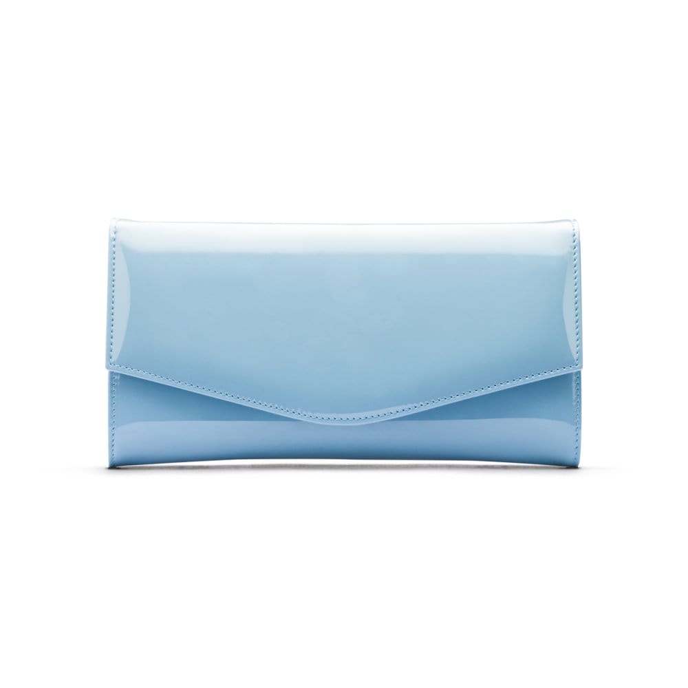 Baby Blue Patent Leather Lily Clutch Bag