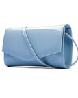 Baby Blue Patent Leather Lily Clutch Bag