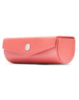 Leather lipstick case. pink, front