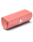 Leather lipstick case. pink, top