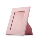 Leather photo frame, baby pink, 6x4", front