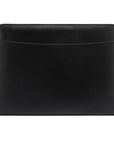 A4 leather notepad folder, black, front