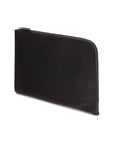 A4 zip around leather folder, black, side