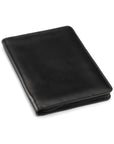 A5 zip around leather folder, black, front