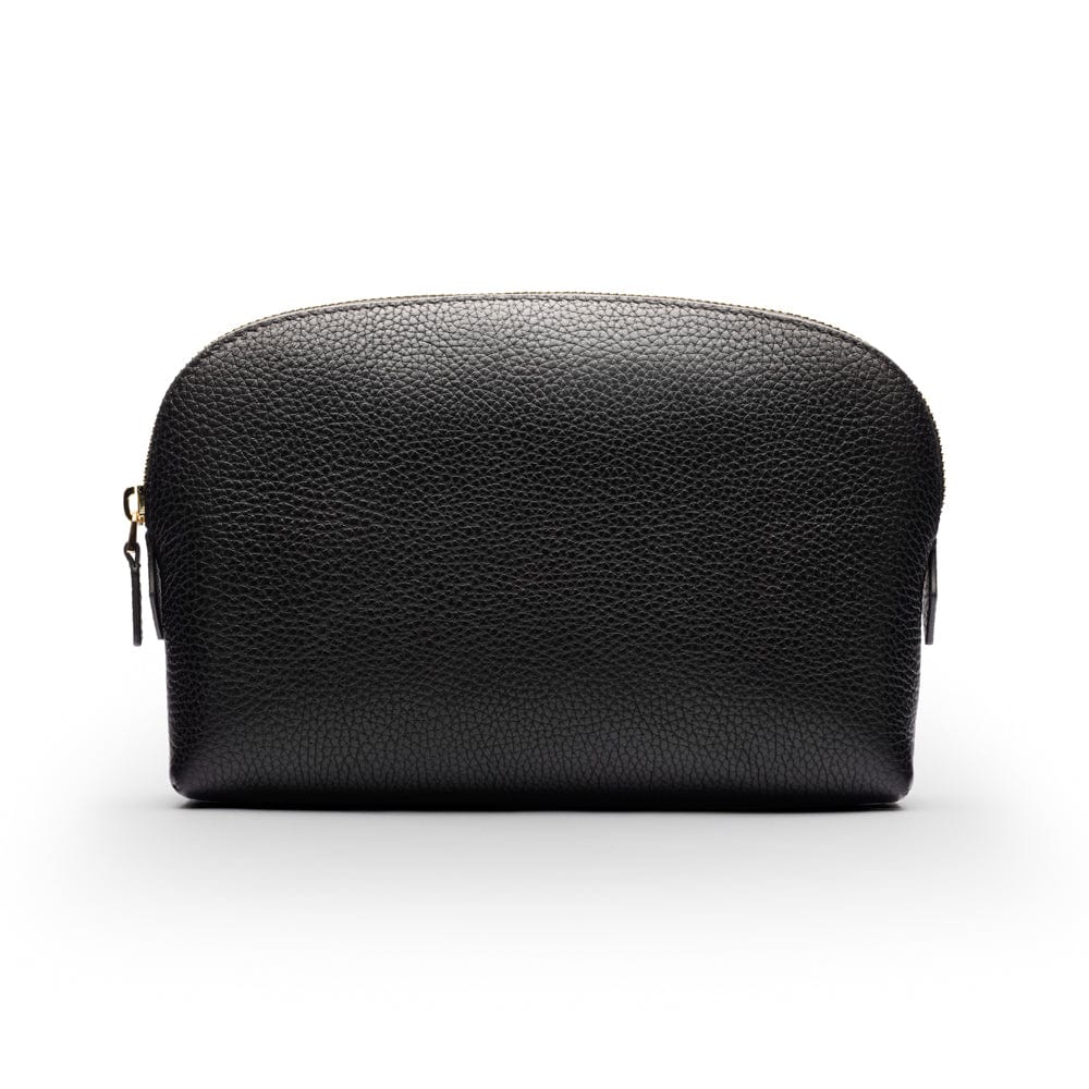Leather Cosmetic Bag, Black | Makeup Bags | SageBrown