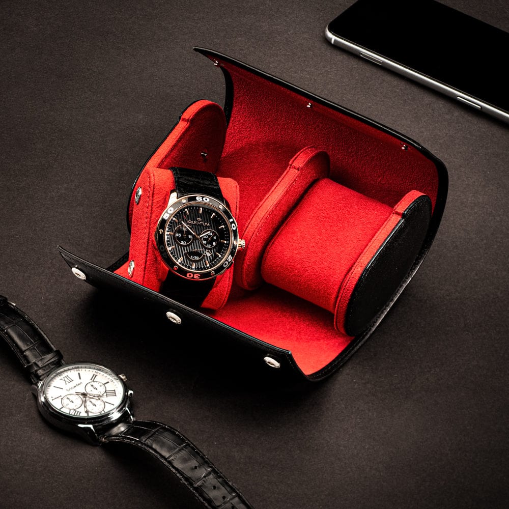 Double watch roll, black, lifestyle