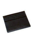 Black Flat Leather 8 Credit Card Wallet