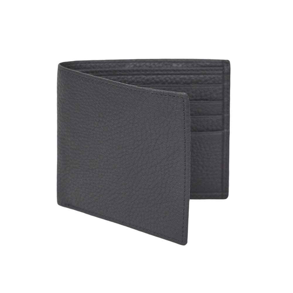 Black Full Grain Leather Men's Billfold Wallet