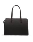 Ladies' leather 15" laptop handbag, black, front