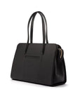 Ladies' leather 15" laptop handbag, black, back 