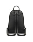 Ladies leather backpack, black, back