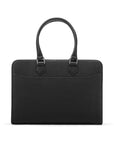 Ladies leather 13" laptop bag, black, front view