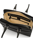 Ladies leather 13" laptop bag, black, internal pockets