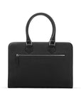 Ladies leather 13" laptop bag, black, back