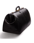 Large leather Gladstone holdall, black, side