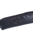 Black Large Leather Pencil Case