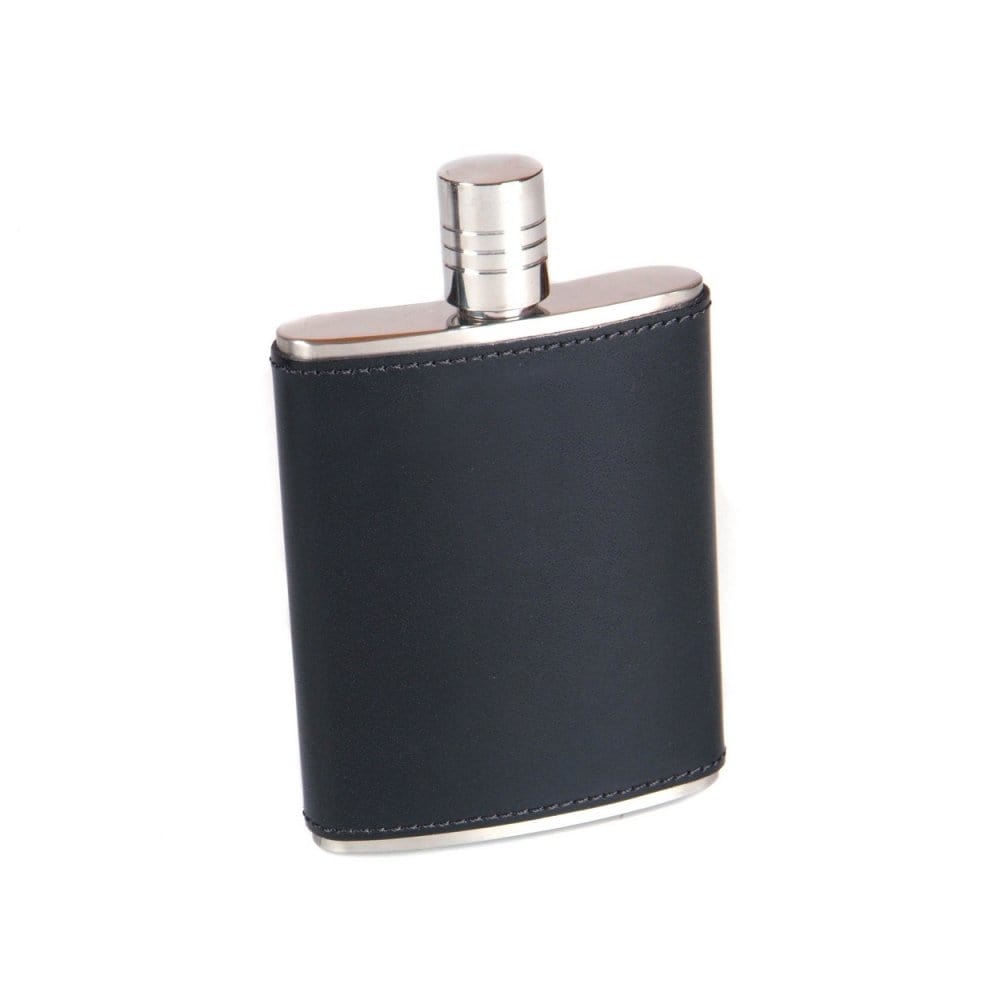 Black Leather 3oz Hip Flask