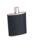 Black Leather 3oz Hip Flask