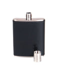 Black Leather 3oz Hip Flask