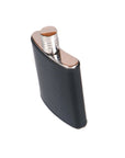 Black Leather 3oz Hip Flask