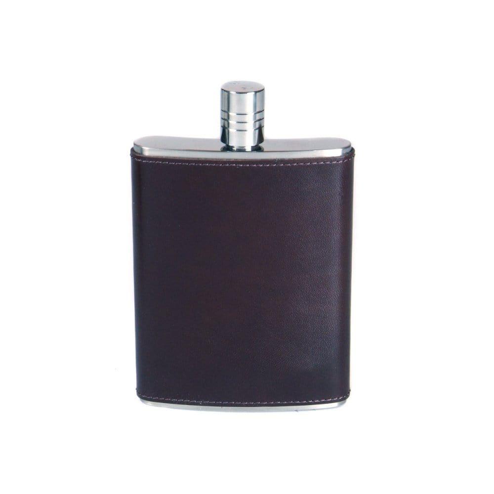 Black Leather 5oz Hip Flask