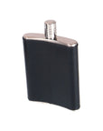 Black Leather 5oz Hip Flask