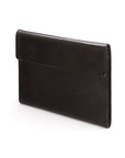 Leather envelope folder, black, front