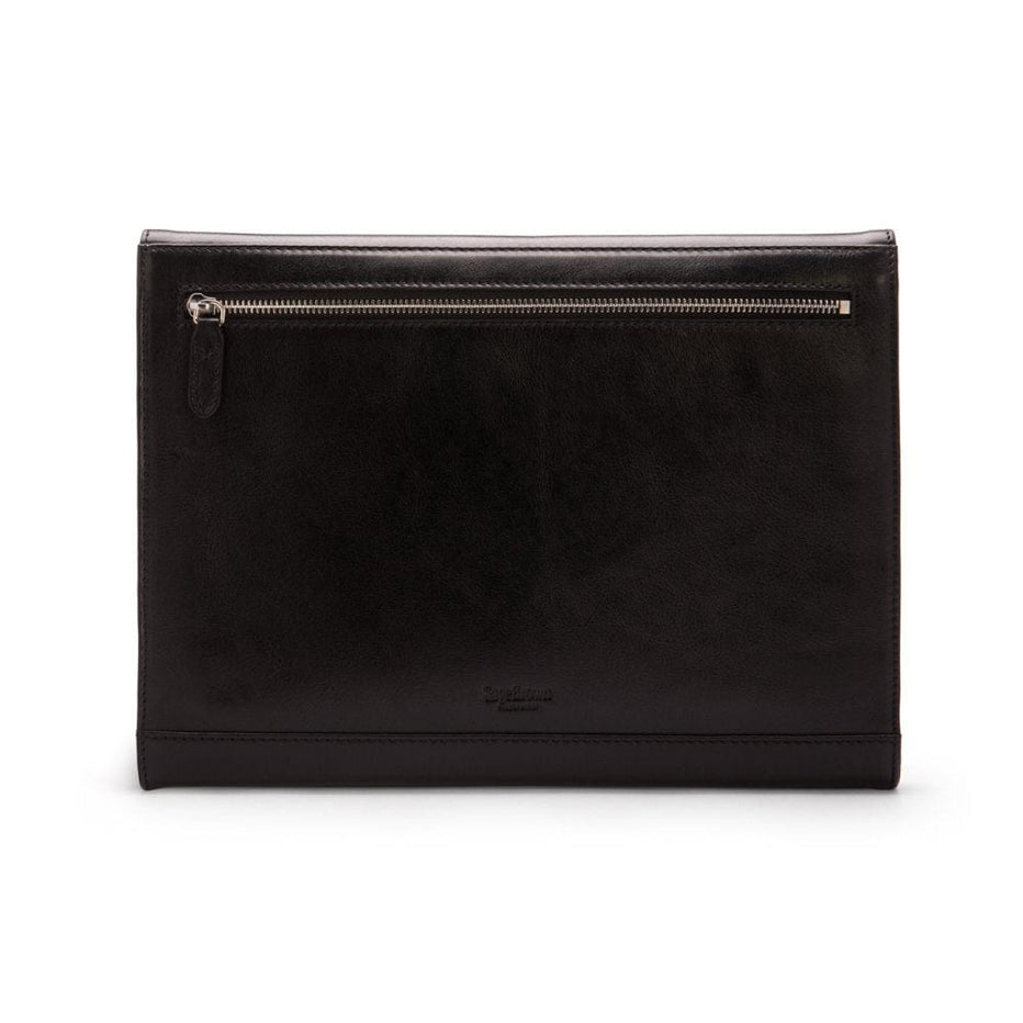 Leather A4 Envelope, Black | Document Folders | SageBrown