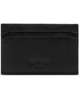 Black Fine Grain Leather Flat Credit Card Holder