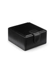 Leather jewellery box, black, front