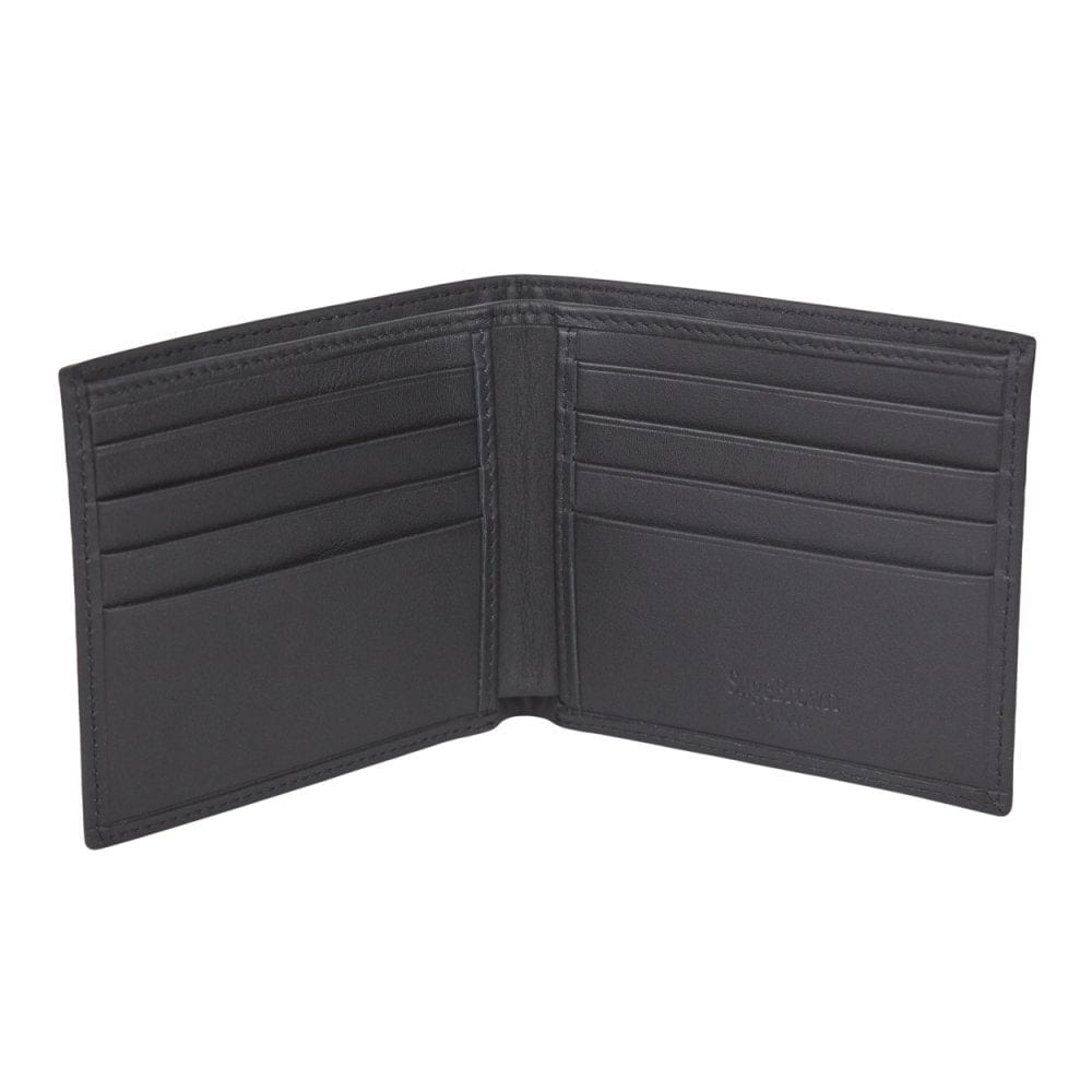 Black Soft Leather Men's Billfold Wallet